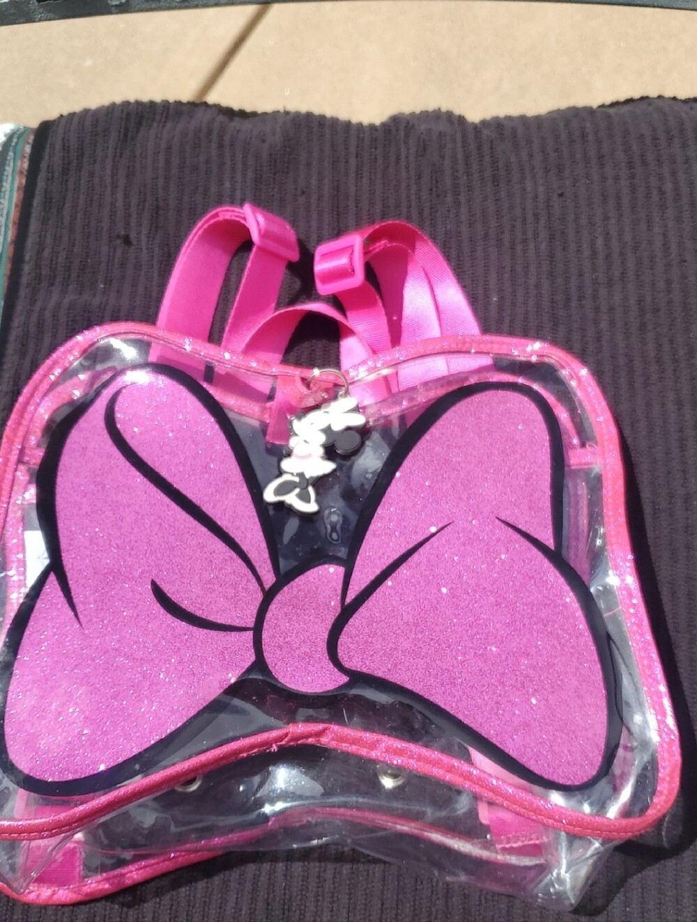 Disney Minnie Mouse Backpack with Glitter Accent Bow